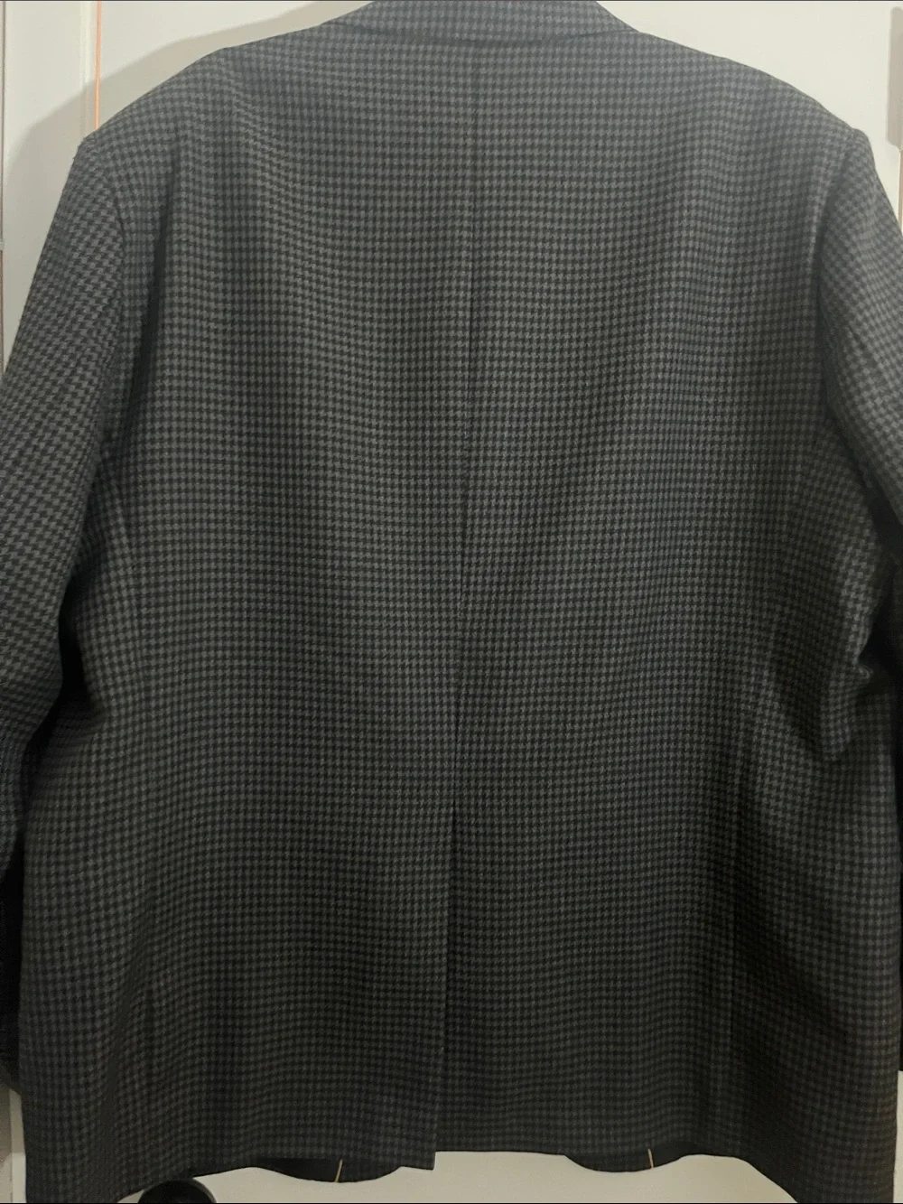 Men's Grey Houndstooth Sport Coat Blazer - Classic Single-Breasted Jacket